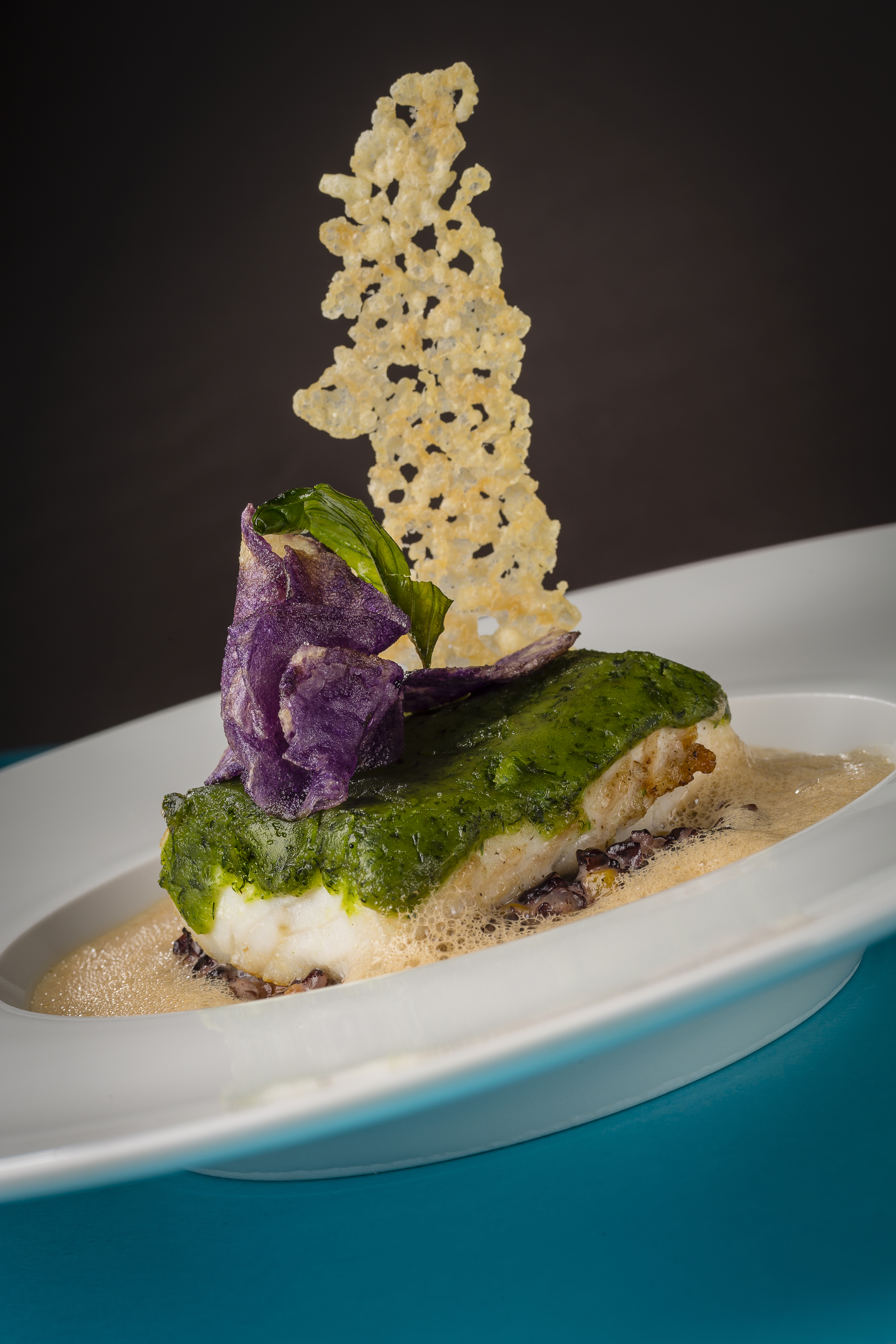 Cabillaud En Croute D Herbes Riz Venere Comme Un Risotto Et